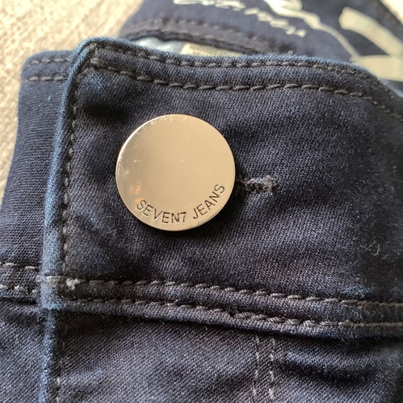 ✨SEVEN7 ´MID RISE LEGGING’ DEEP BLUE JEANS SIZE 12 - Picture 6 of 8